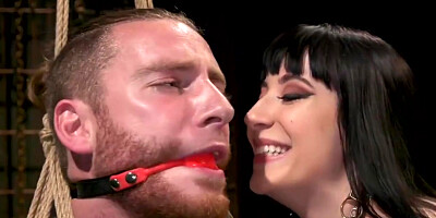 Vicious Femdom Destroys Bound Male Slave