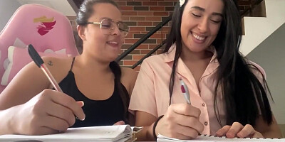Stepsisters Are Studying And They Get Horny