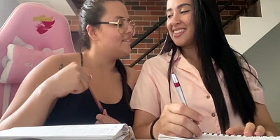 Stepsisters Are Studying And They Get Horny