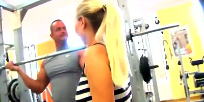 A Blonde Babe With A Perfect Body Wants To Try Fucking Her Gym Partner