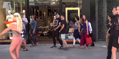 Steve Holmes, Sienna Day And Tina Kay - Body Painted Babe Paraded And Fucked In Public