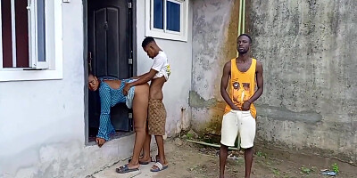 Outdoor Threesome With My Neighbors On A Rainy Day