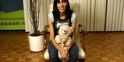 A Cute Skinny Brunette Sucking On His Small Dick Like A Pro