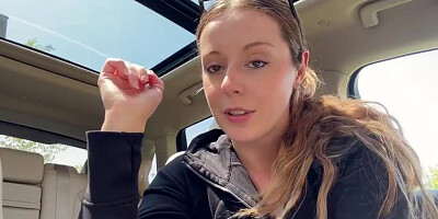 Nadia Foxx - Trying Out The Biggest Toy Ive Ever Owned In The Backseat Of My Car!!