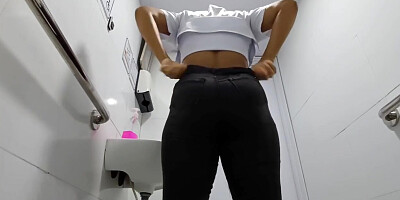 Amateur Camera In Hospital Bathroom Records Big Ass Latina Nurse