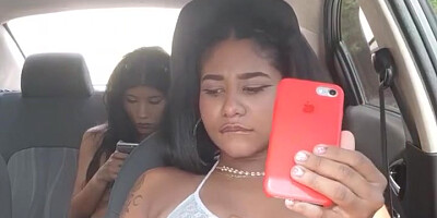 Hot Brunettes Film Their Tits Their Bodies And Masturbate In The Uber