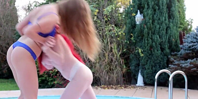 Three Good Friend Strip Wrestling Game Following By An Intense Sex Toy