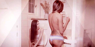 Talia Mint and Stefanie Moon's lesbian kissing xxx by Viv Thomas
