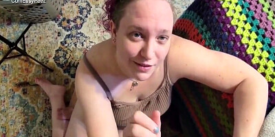 Blowing Cum Bubbles After I Cum In Her Mouth