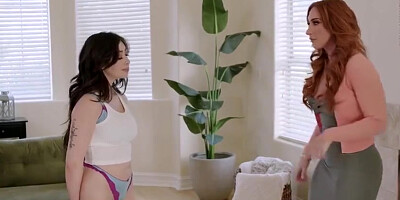 Teen 18+ Gets Horny With Stepmoms Spanking - Chloe Surreal, Big T And Sophia Locke