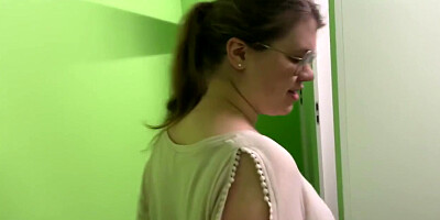 Chubby Bubble Butt College Student 18+ Fucked And Impregnated In The Mens Room!!