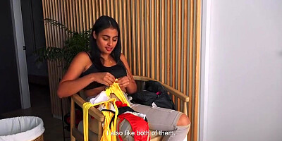 Hot Teen 18+ Latina Brings Fire Flair And Red Lingerie To Modeling Casting