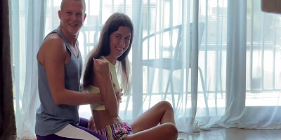 Bi Threesome - Stepfather Caught Stepson With His Girlfriend Having Sex And Couldnt Help But Join In With His Thick Dick - 3.97 7 Min