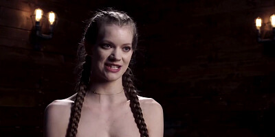 Erin Everheart And The Pope - Slave Suspended On Her Side And Vibed