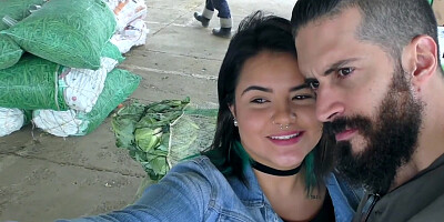 Curvy brunette is rubbed with oil and fingered by a partner