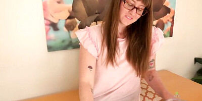 Perfect dream girl's small tits action