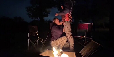 Therykers - Using My Pussy In A Public Park Next The Fire In The Open! With Rough Sex