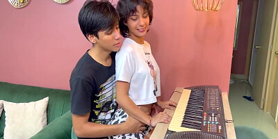 I Help My Little Stepsister With Her Music Lessons And I End Up Fucking Her Hard Until I Cum