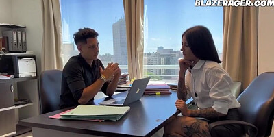 My Bitch Secretary Seduces Me And Fucks Me So I Dont Work - Blaze Rager