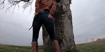 Sugar Babe In Beautiful Tight Jeans Teasing - Cowgirl Striptease Western 155