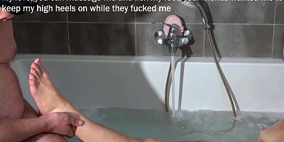 My Husband In A Chastity Cage Has To Take Care Of My Feet