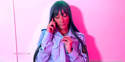 Fetish At The Police Station I Make My Pussy Vibrate While Having A Call. Aikabett