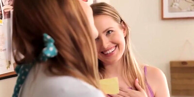 Lesbian Babe Fingering Petite Girlfriend 2 - Scarlett Sage And Laney Grey