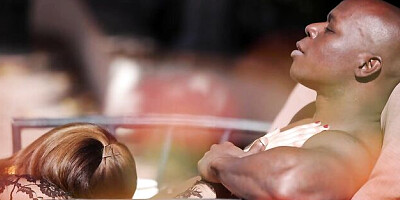 Big-boobed brunette Cassie Del Isla fucked by long black dick