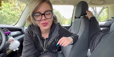 Blowjob In The Car After A Hard Workout At The Gym