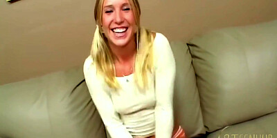 Blonde Teen 18+ Gets Facial After A Good Fuck.