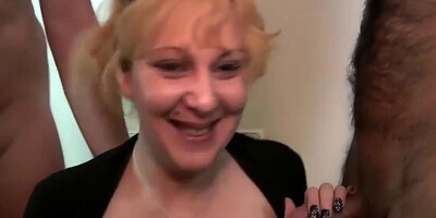 Horny Skank Gets Blowbanged 7 Min