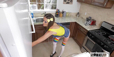 Colorful Babe Rides A Boss Cock & Swallows It All! With Bryan Gozzling, Hookup Hotshot And Rough Sex