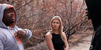 teen 18+ Hiker Fucks Two Strange Black Dudes With Leah Lee