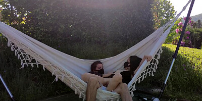 My Asian Neighbor Helps Me Test My Hammock... It Ends In Orgasm And Creampie