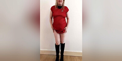 British Wife In Sexy Star Trek Cosplay Uniforms