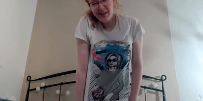 Little Redhead In Glasses Makes You Cum!