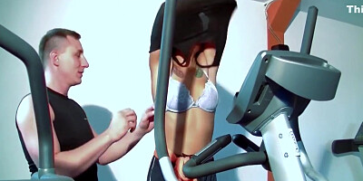 Brunette Milf Rides Her Trainers Thick Dick