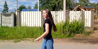 Crazy Naked Teen 18+ In Public Of The Villagers! 18 Y.o