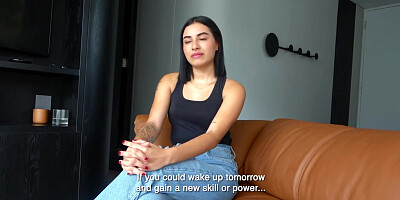 Latina teen model gives casting director a blowjob and has her pussy stuffed