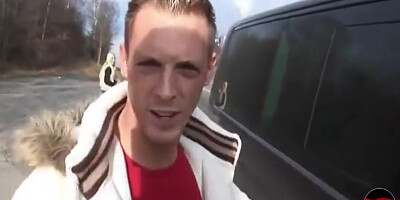 Blonde Hottie Bounces Her Tasty Ass On The Taxis Backseat