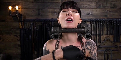 Charlotte Sartre - Tattooed Slave Bound In Chains With Secure