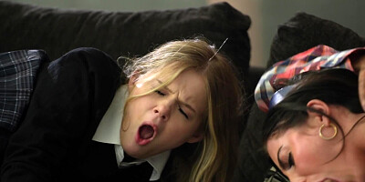 Schoolgirls and their stepdads are fucking in this foursome