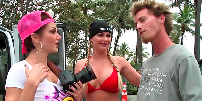 Hot, busty blonde got into a bangbus to have fun