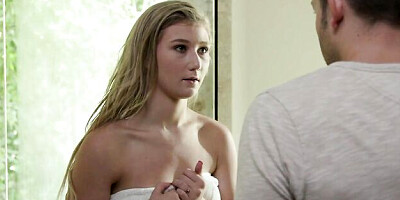 Aesthetic blonde April Aniston gets fucked in the cowgirl pose