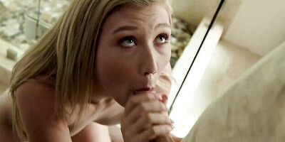 Aesthetic blonde April Aniston gets fucked in the cowgirl pose