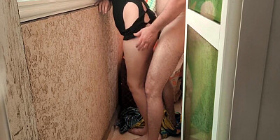 Joked In The Balcony We Saw Our Neighbor She Came To Us She Wants To Get Fucked She Also