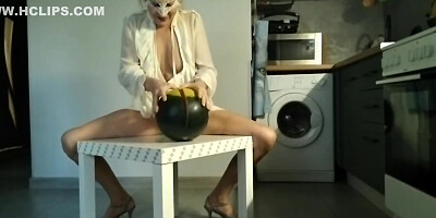 Perverted Stepmom Eat Watermelon And Piss In It