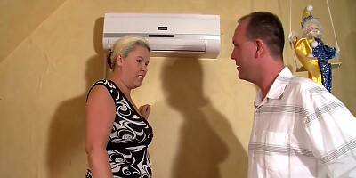 Mature Blonde Trick Her Husband Into Having Sex With Her