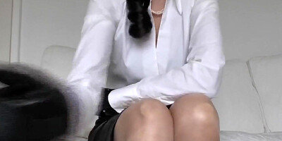 Leather Gloves Face Slapping Treatment And