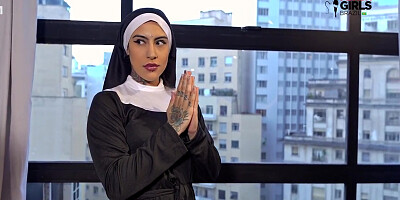 Two Perverted And Very Hot Nuns With A Priest With A Big Dick
